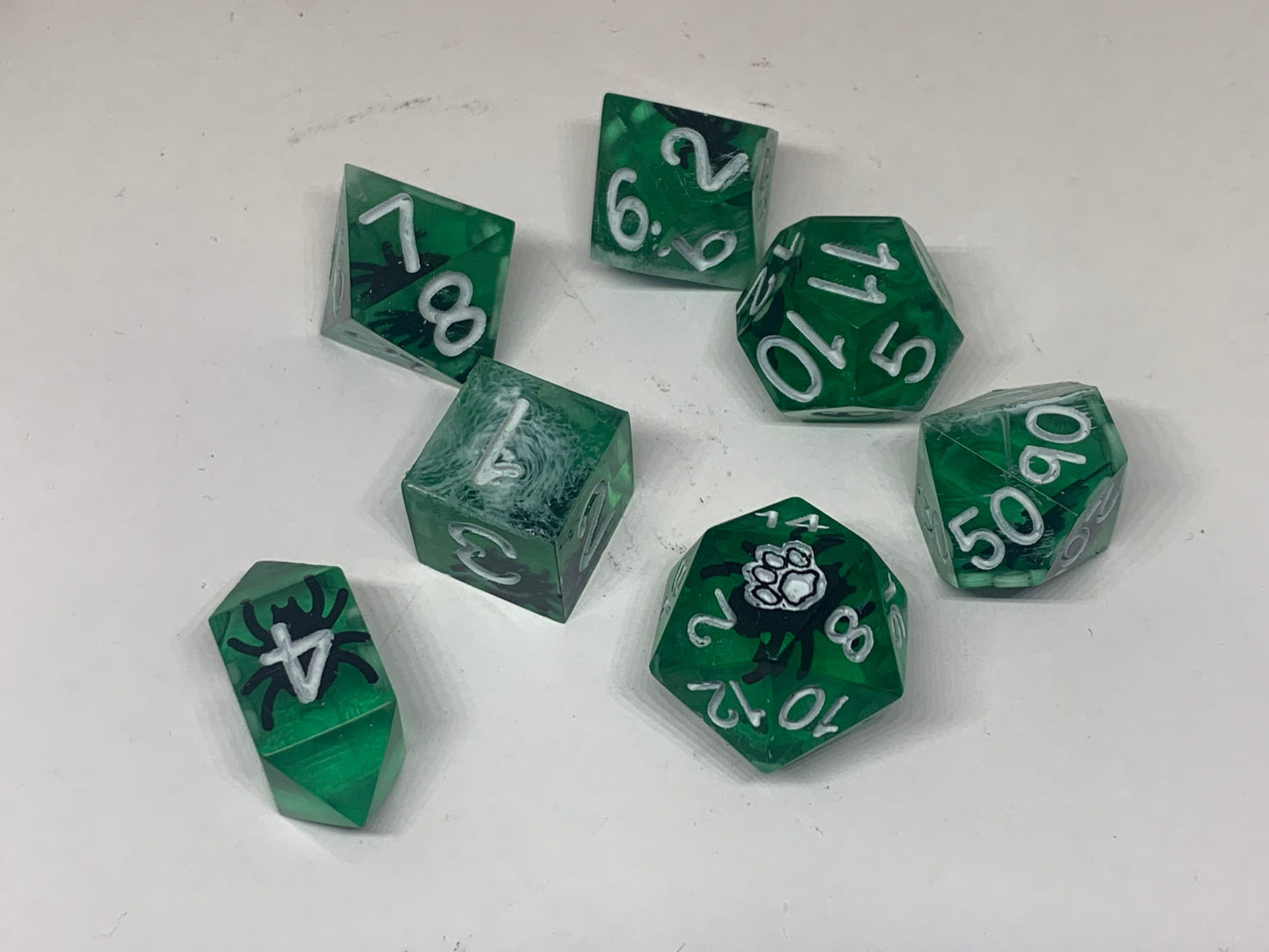 Spiders Web Handmade Resin Edge Dice Set