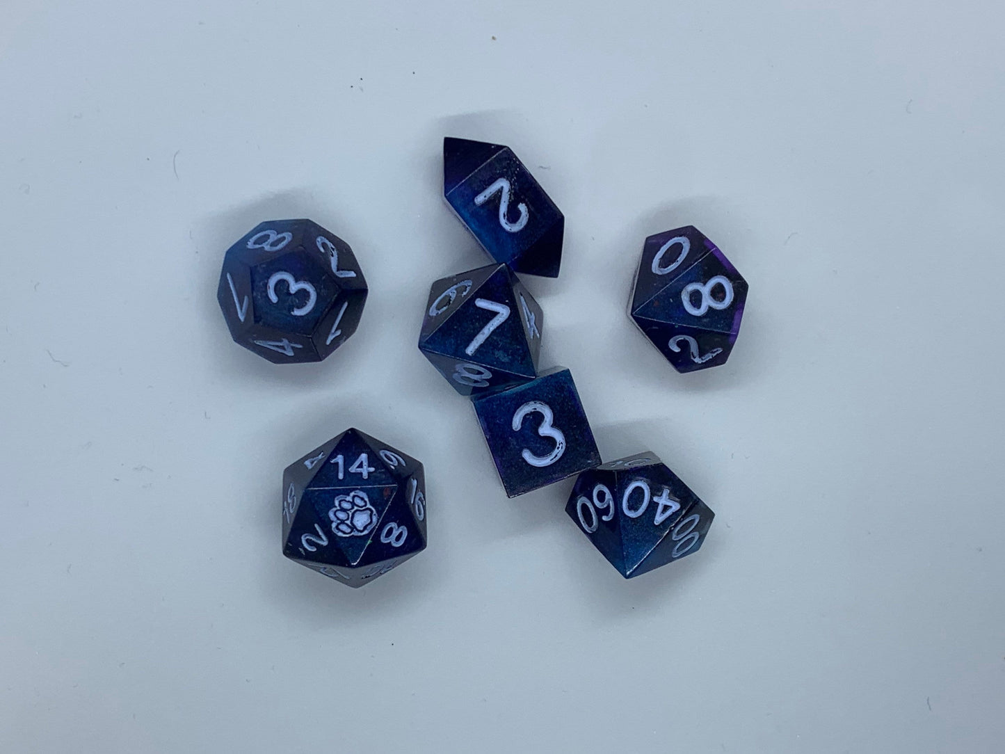 Galaxy Handmade Resin Edge Dice Set