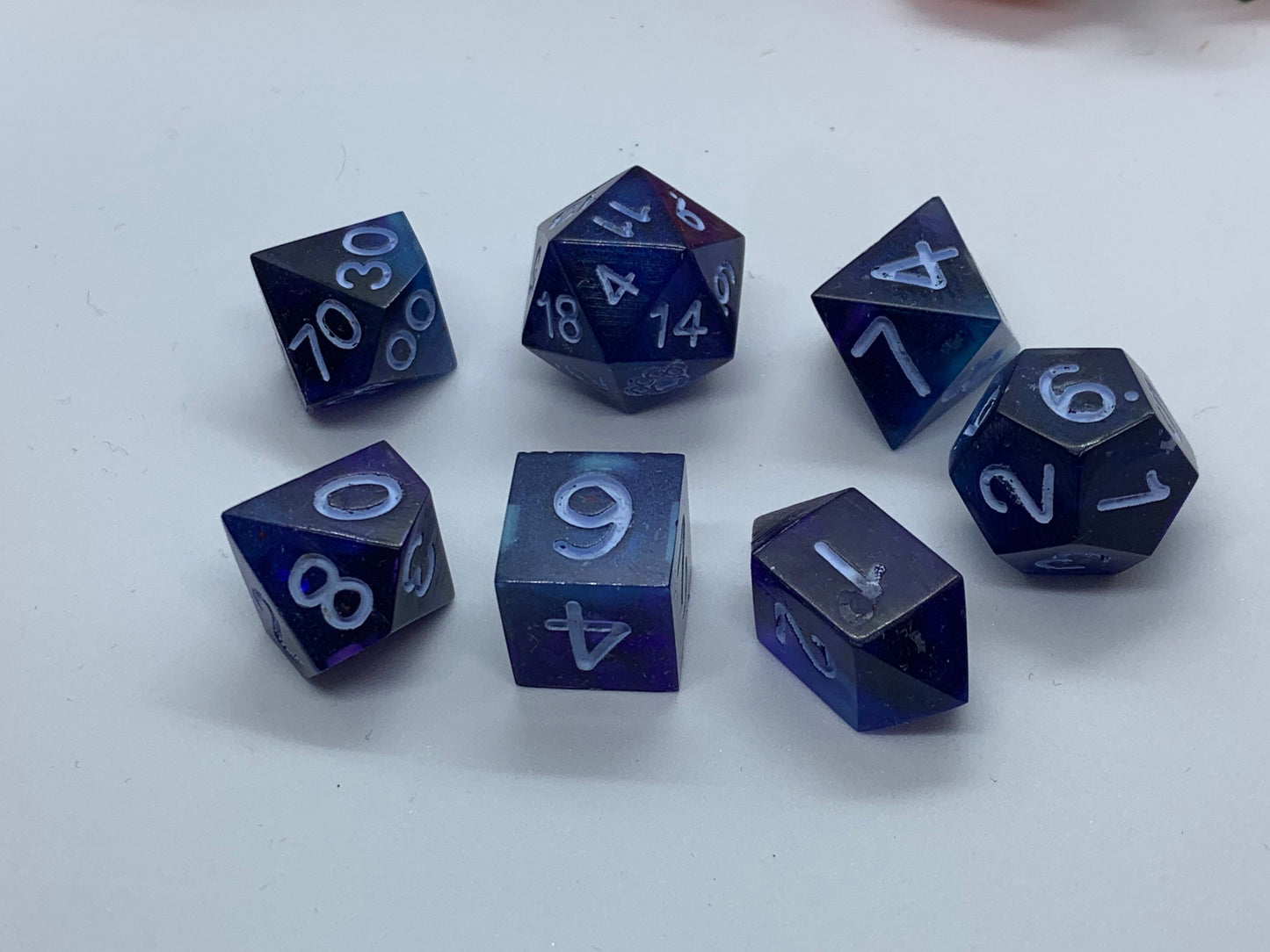 Galaxy Handmade Resin Edge Dice Set