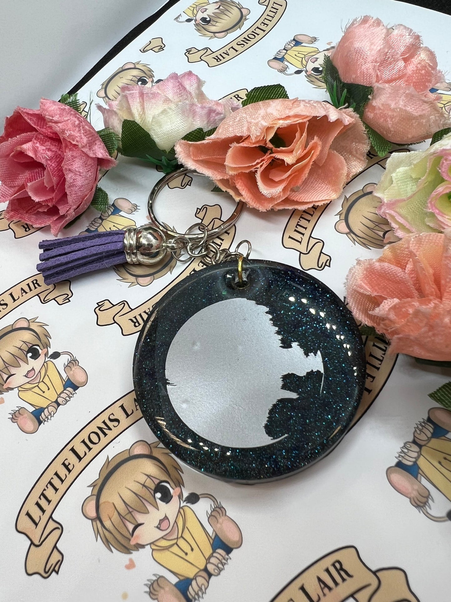 Death Star Galaxy Keychain