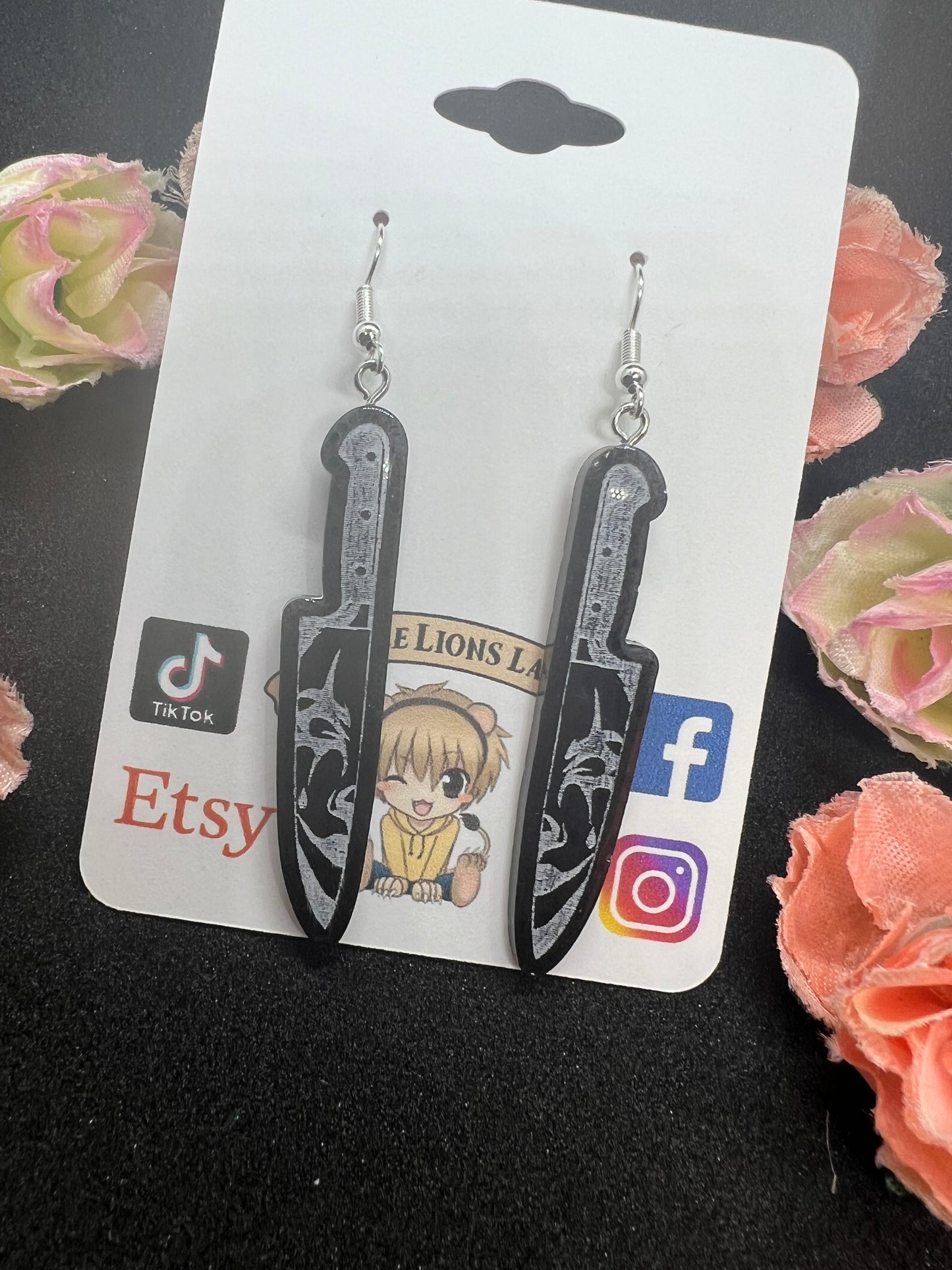 Killer Clown Handmade Resin Earrings