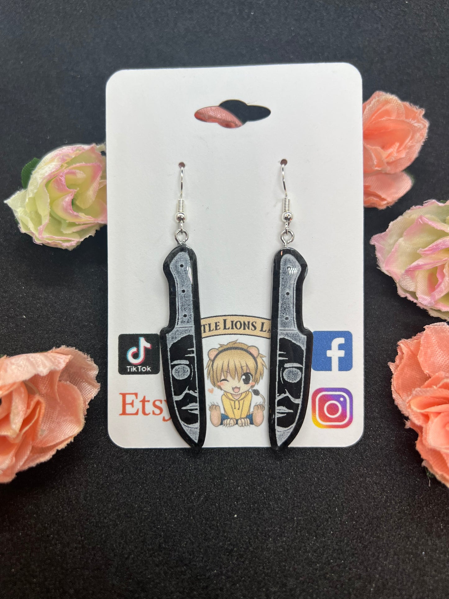 Michael Myers inspired Handmade Resin Earrings