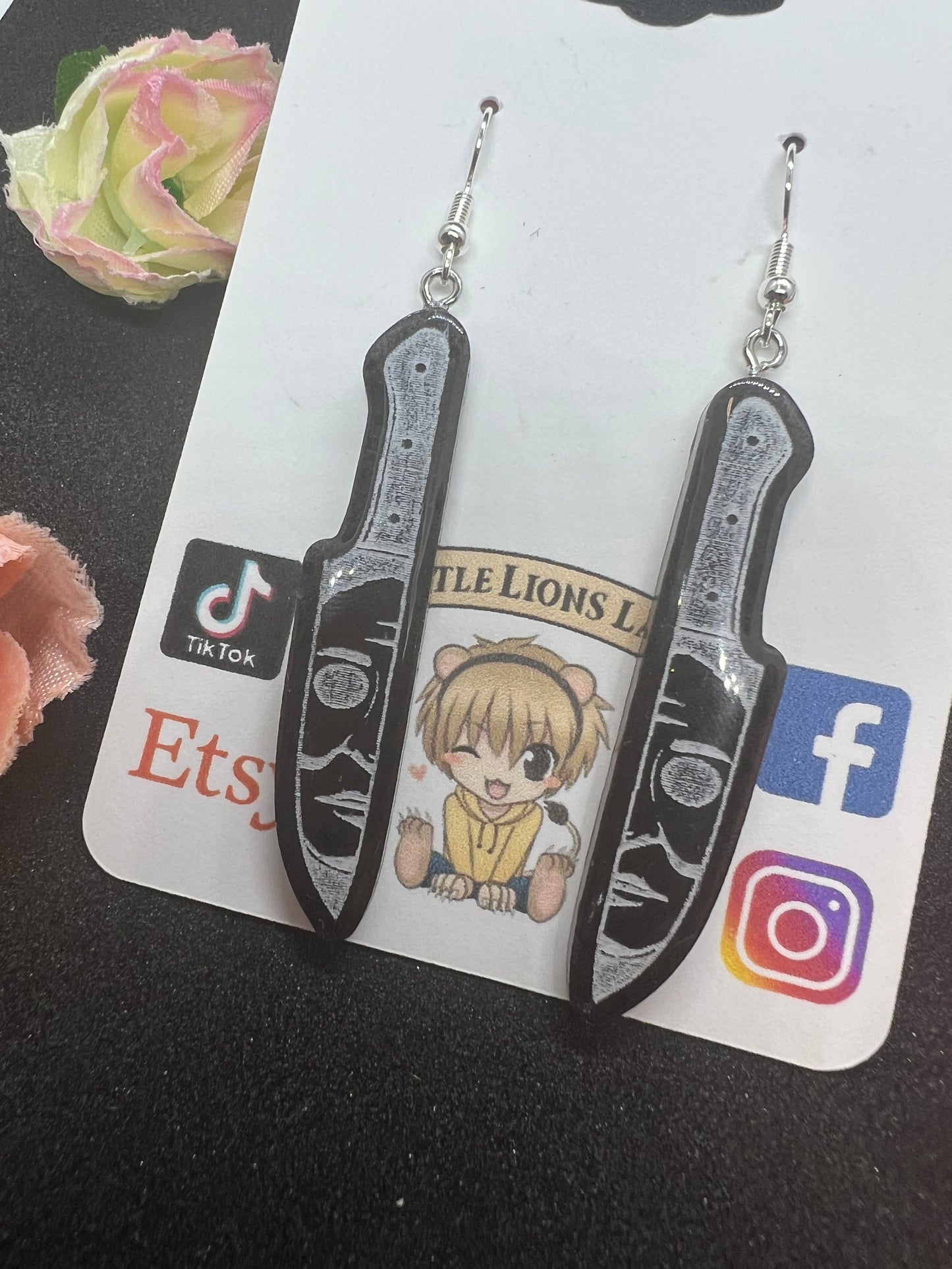 Michael Myers inspired Handmade Resin Earrings