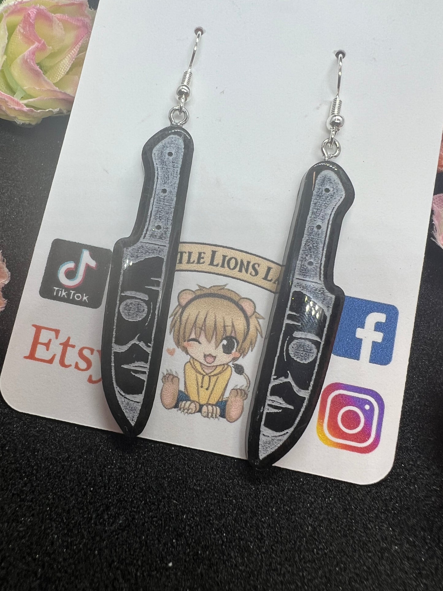 Michael Myers inspired Handmade Resin Earrings