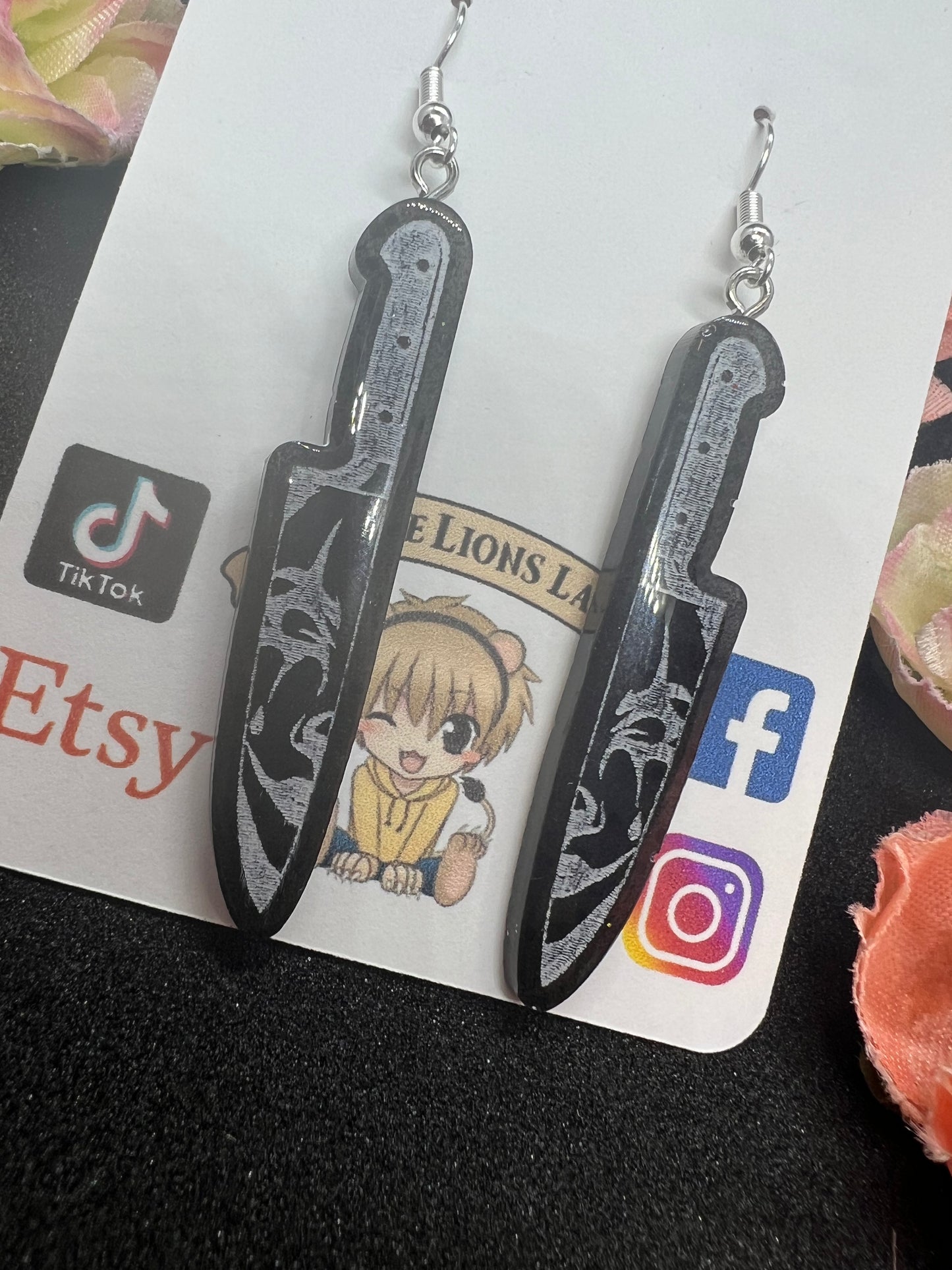 Killer Clown Handmade Resin Earrings