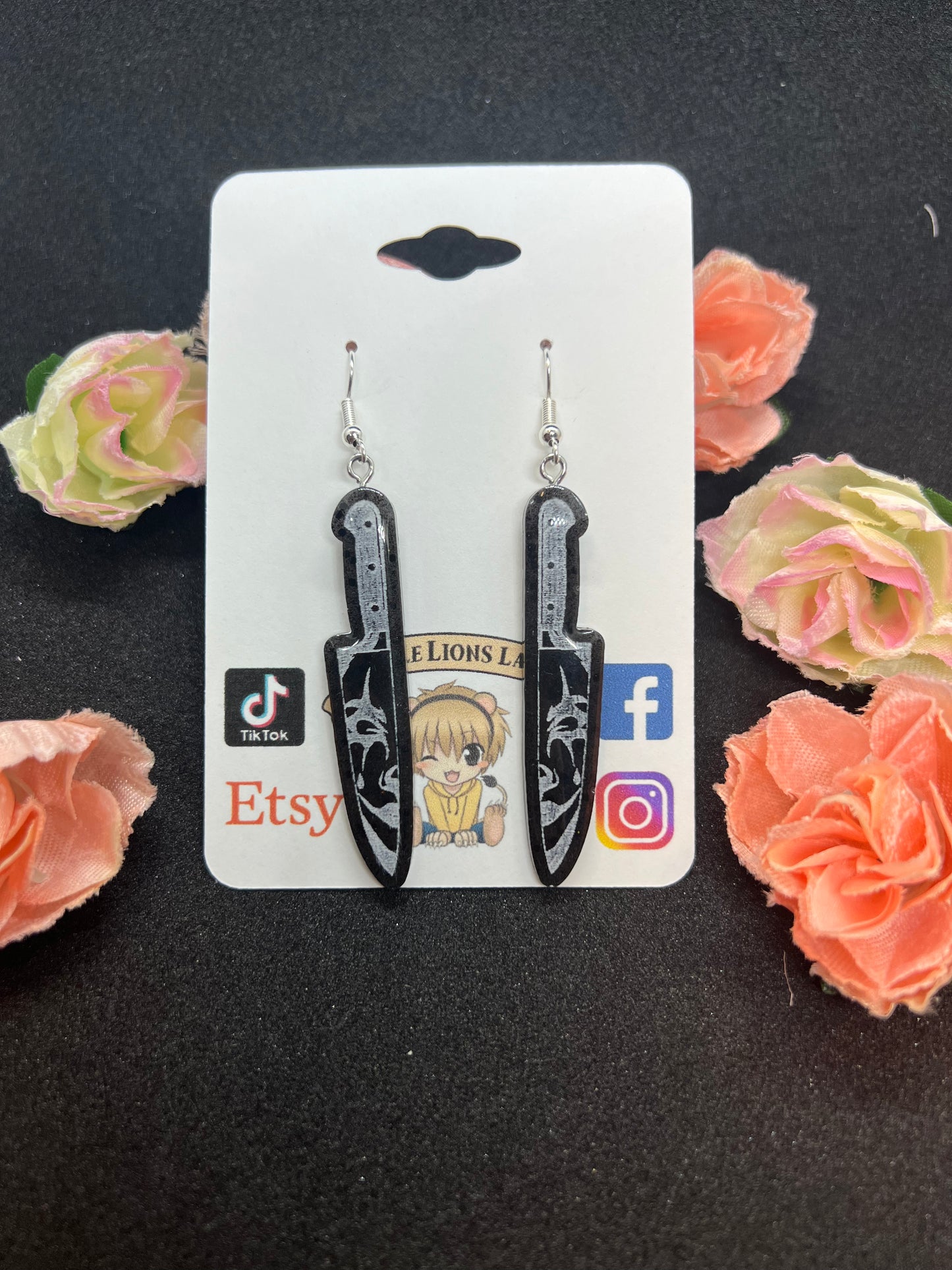 Killer Clown Handmade Resin Earrings