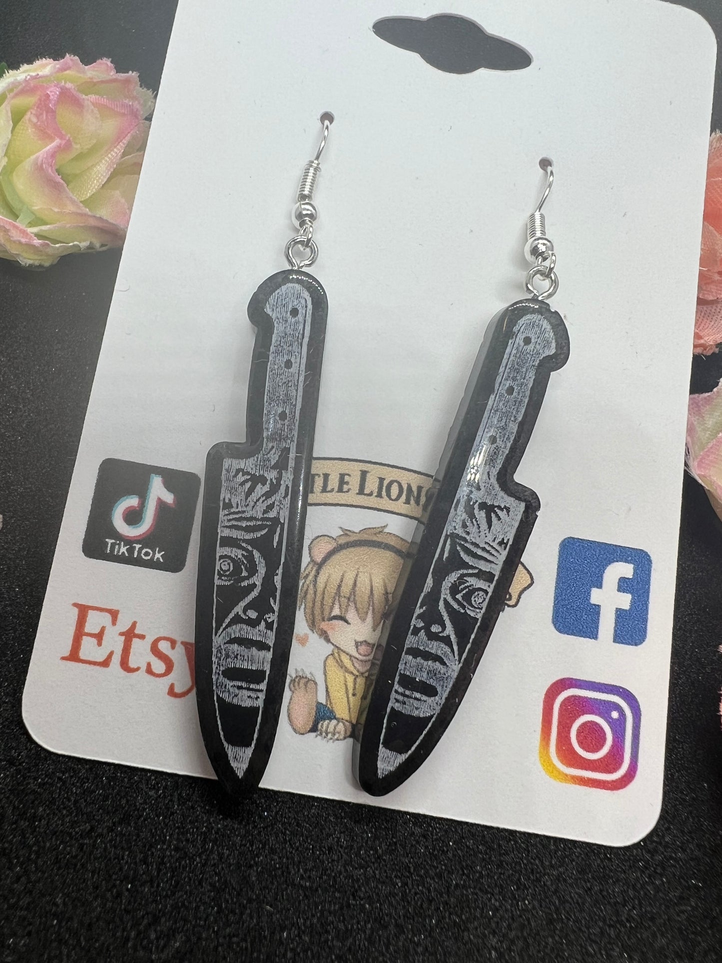 Psycho Killer Handmade Resin Earrings