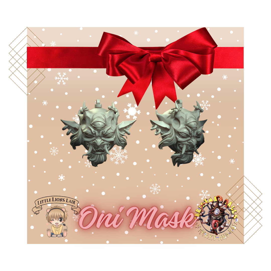 Oni Mask - Christmas Balls - Freaks & Rol - Christmas Bauble