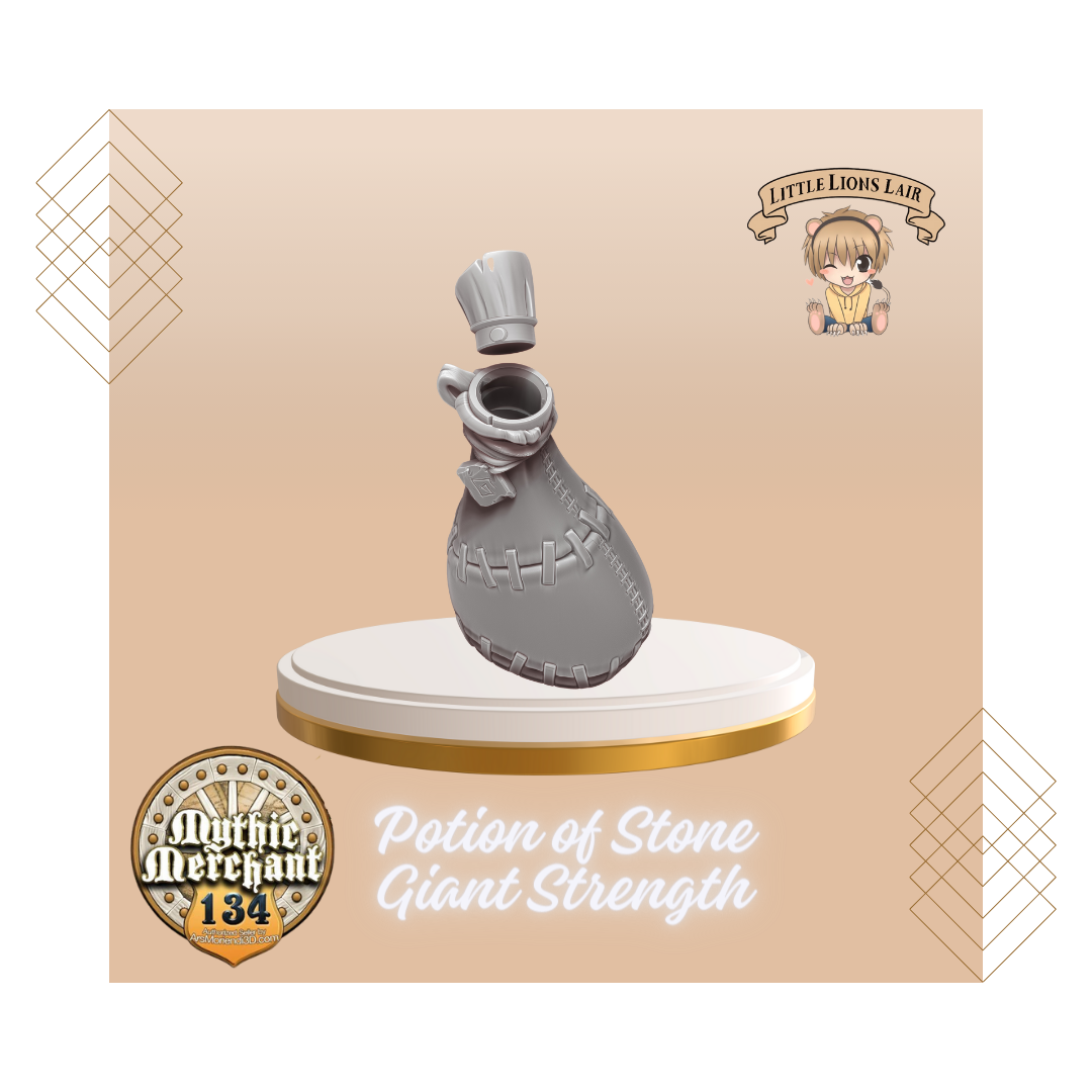 Potion of Stone Giant Strength Potion Bottle Dice Holder