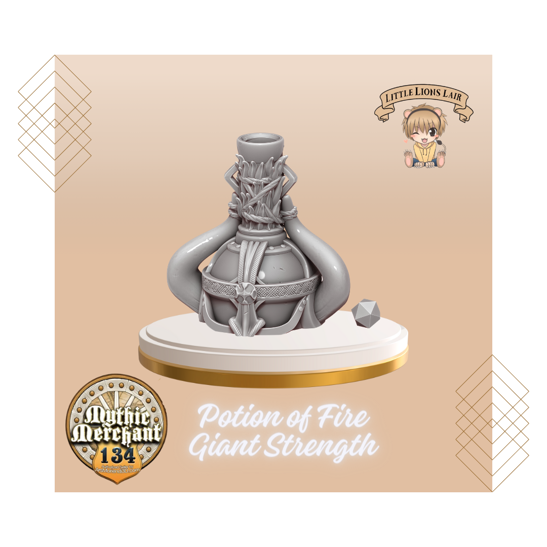 Potion of Fire Giant Strength Potion Bottle Dice Holder