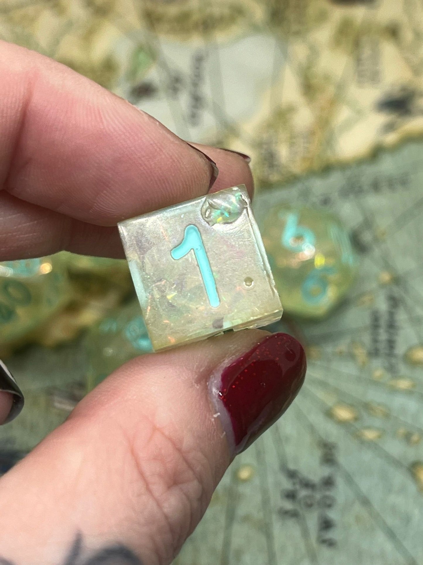 Vallis Crystal Handmade Sharp Edge Resin Dice Sets