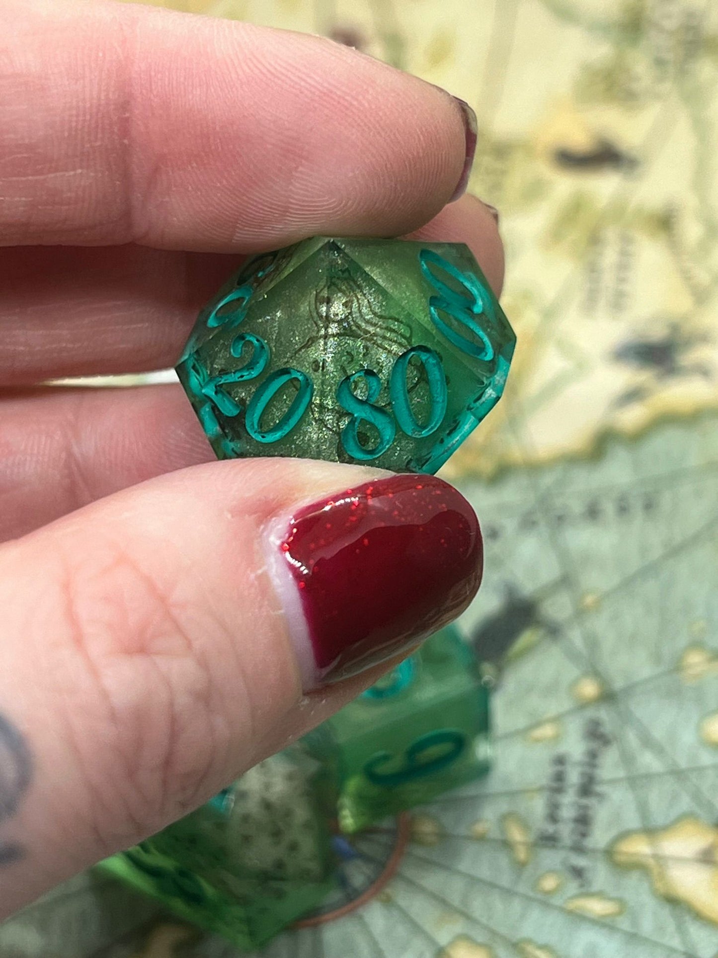 Merfok Handmade Sharp Edge Resin Dice Sets