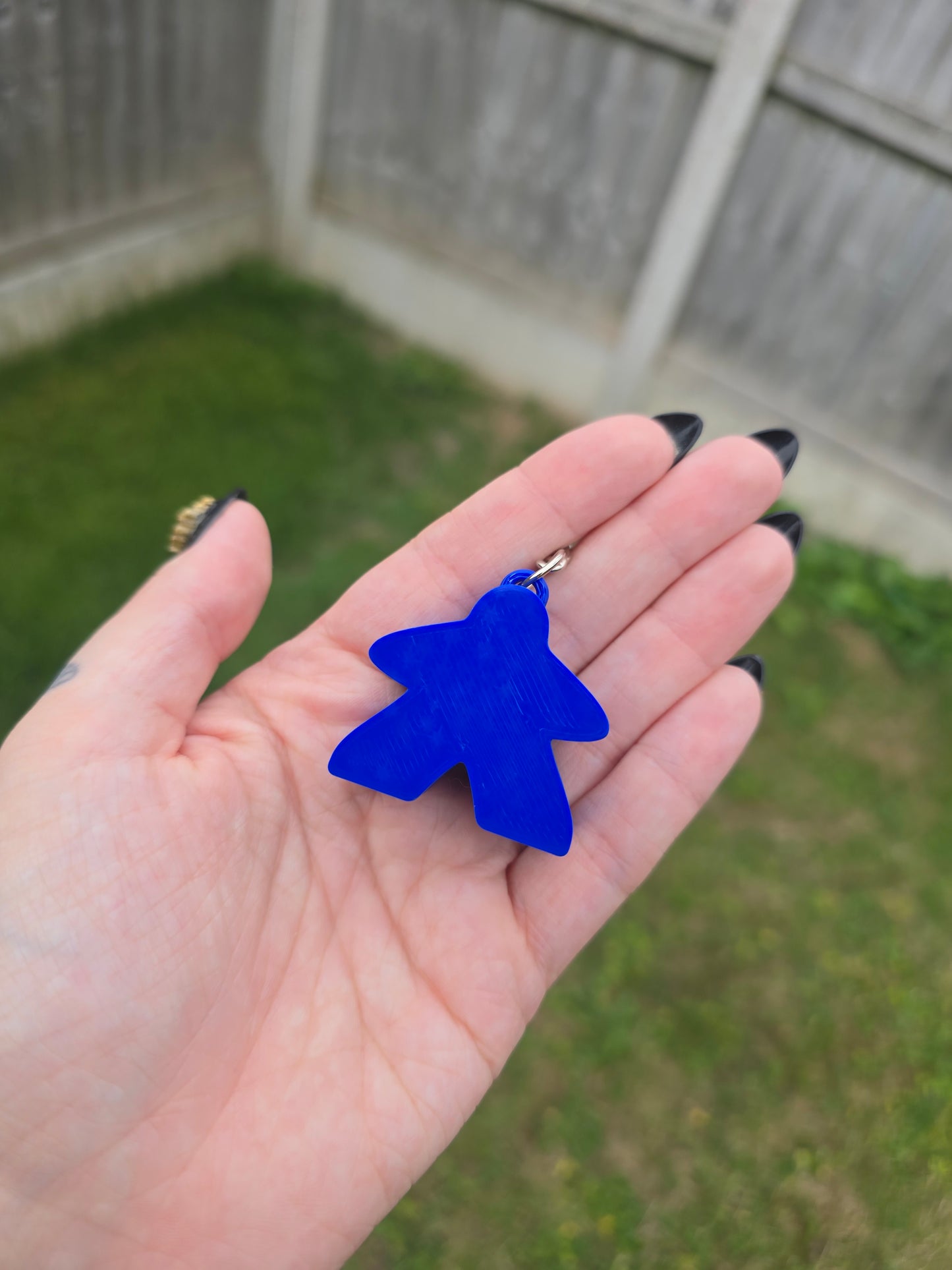 Meeple Fidget Clicker Keyring - with holographic stars