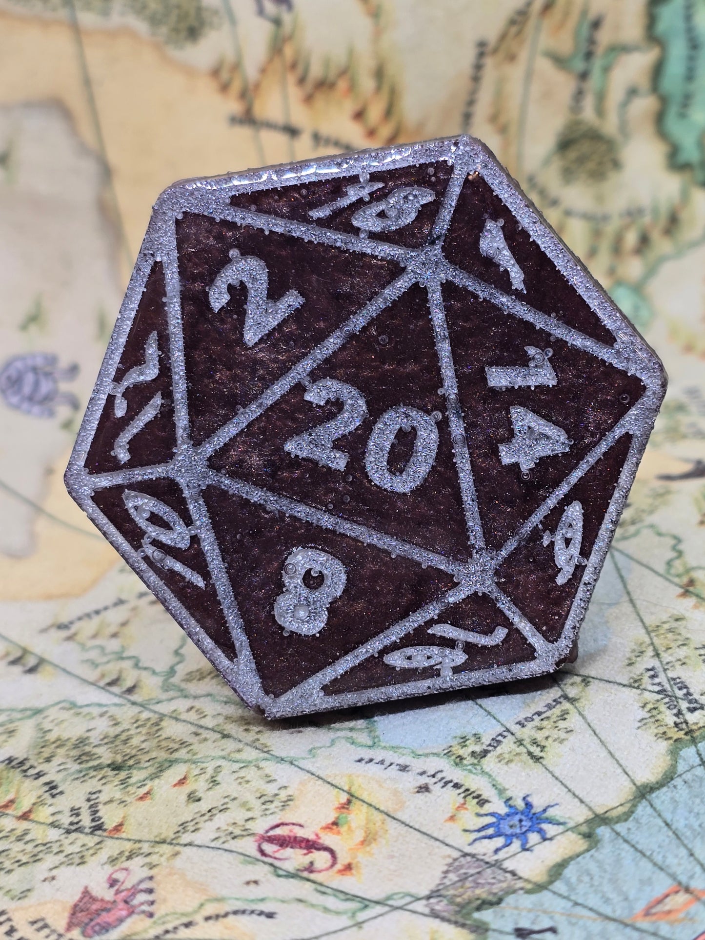 Dark chocolate inspired D20 phone grip