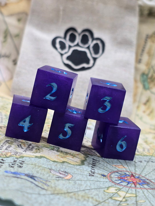 Purple tricks. Handmade 5 X D6