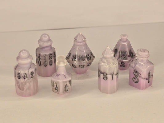 Pastel prettys handmade potion bottle dice set