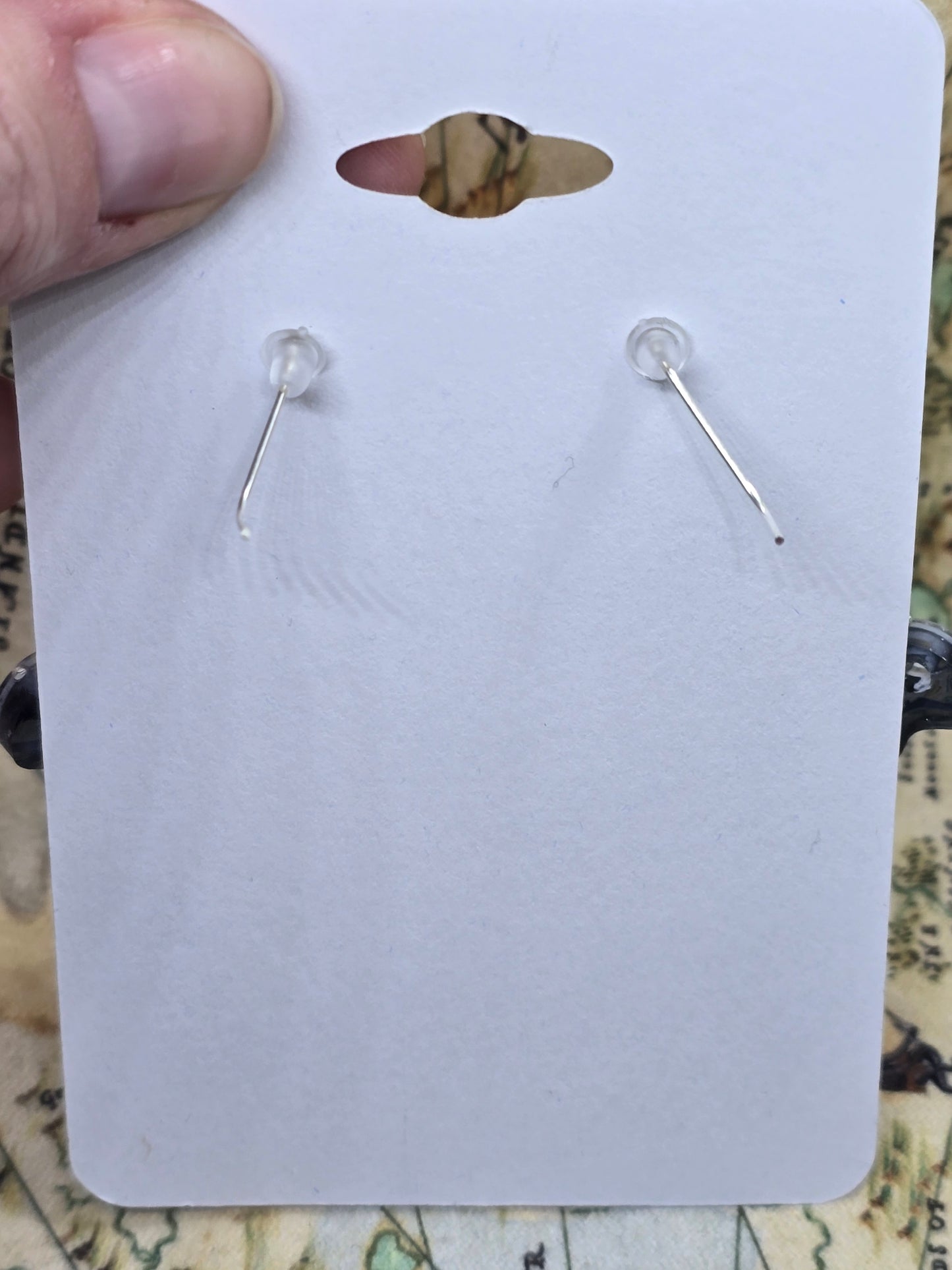 Ghost face knife earrings