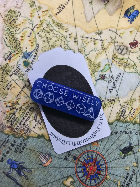 Choose wisely pin badge