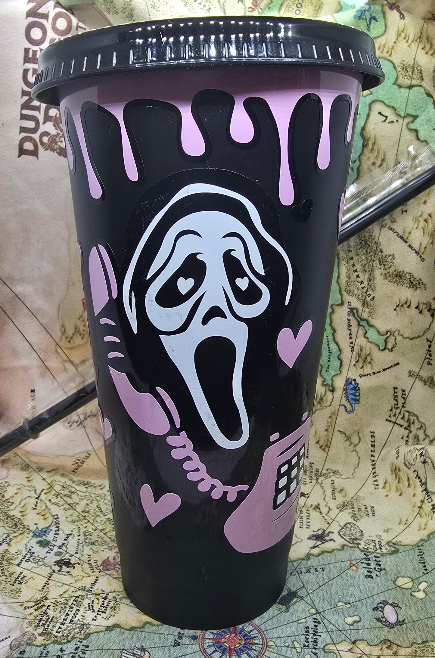 Ghost face no you hang up horror 24oz reusable cold cup