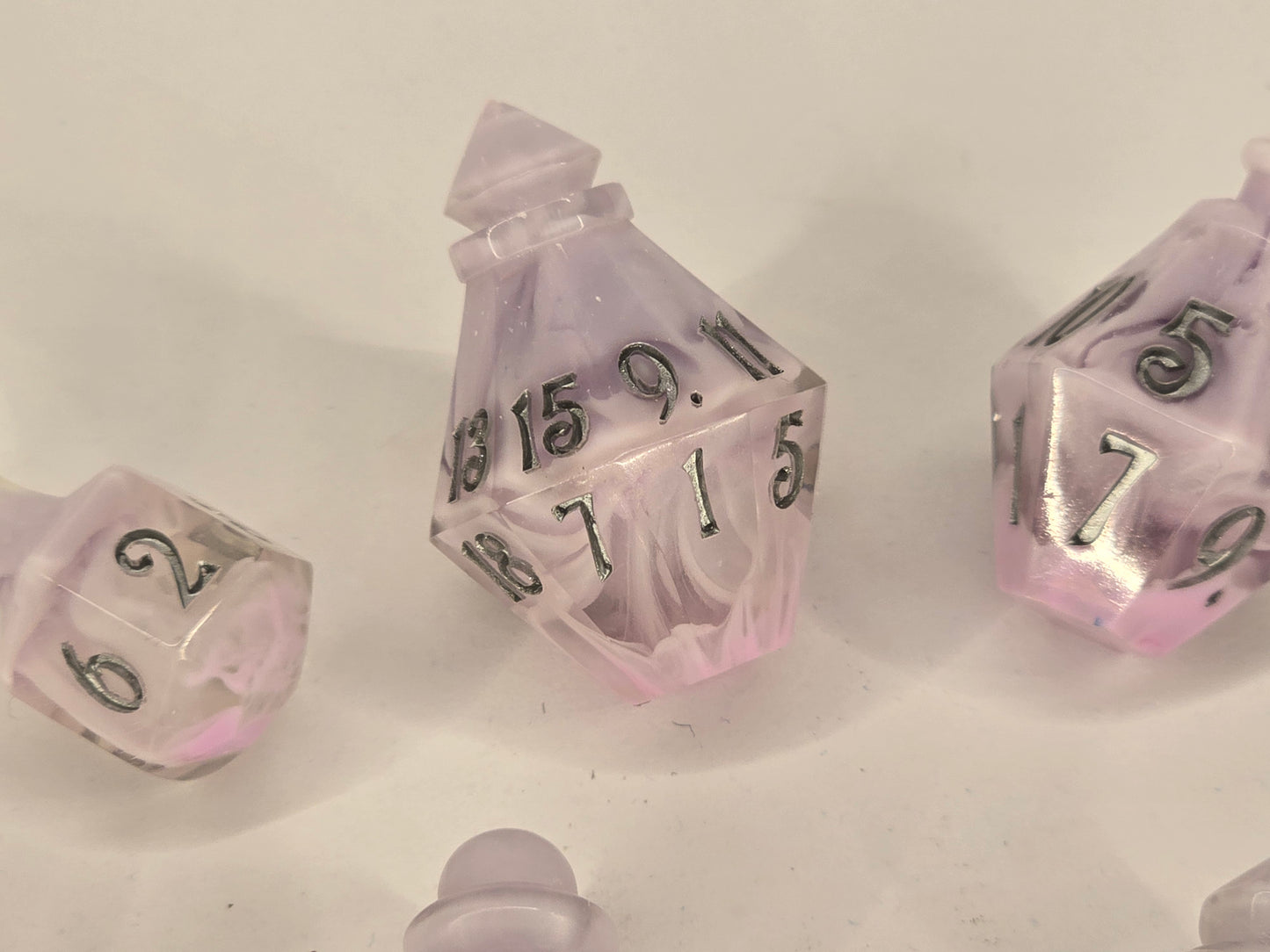 Pastel prettys handmade potion bottle dice set