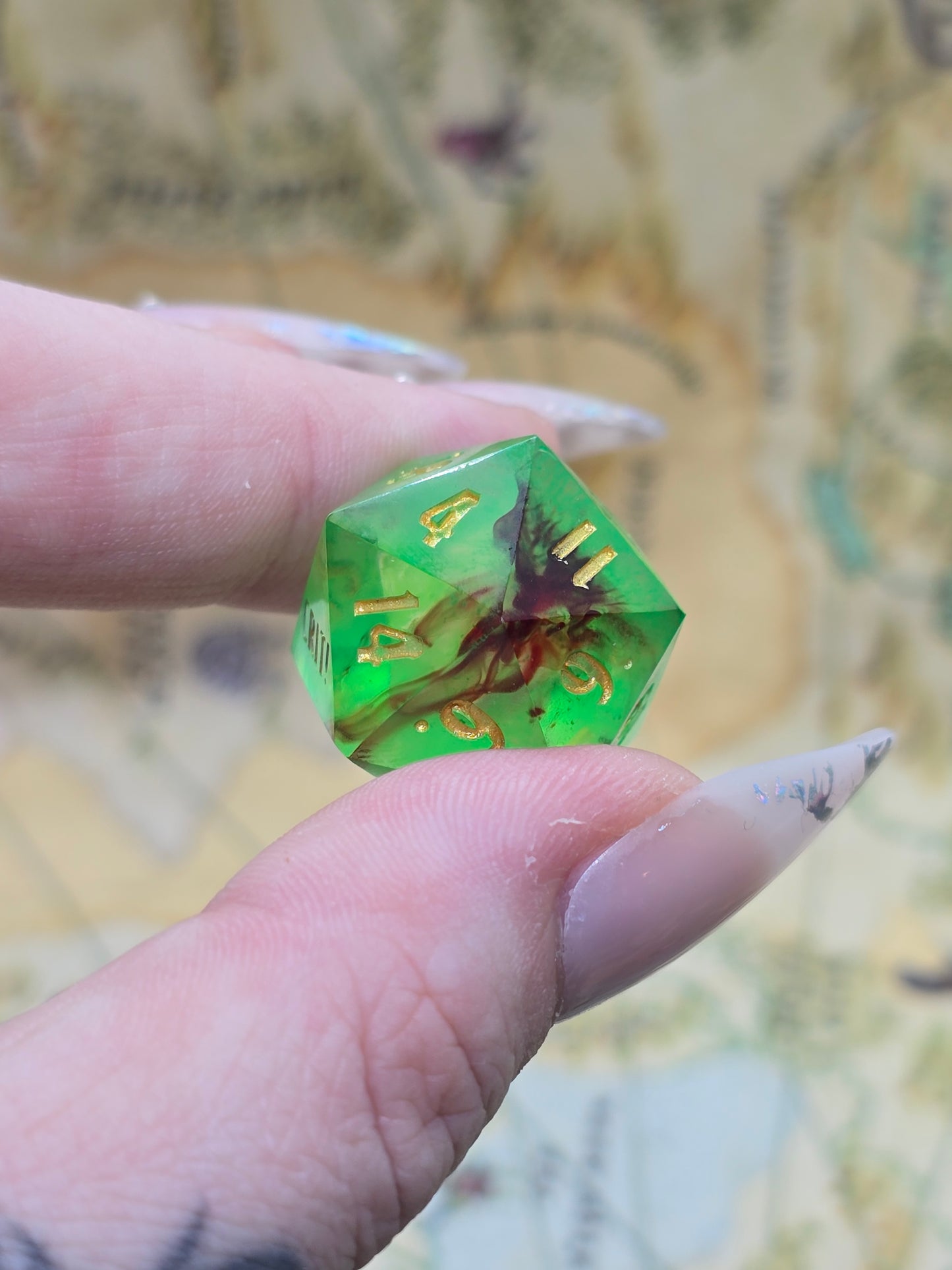 Gelatinous crit handmade D20