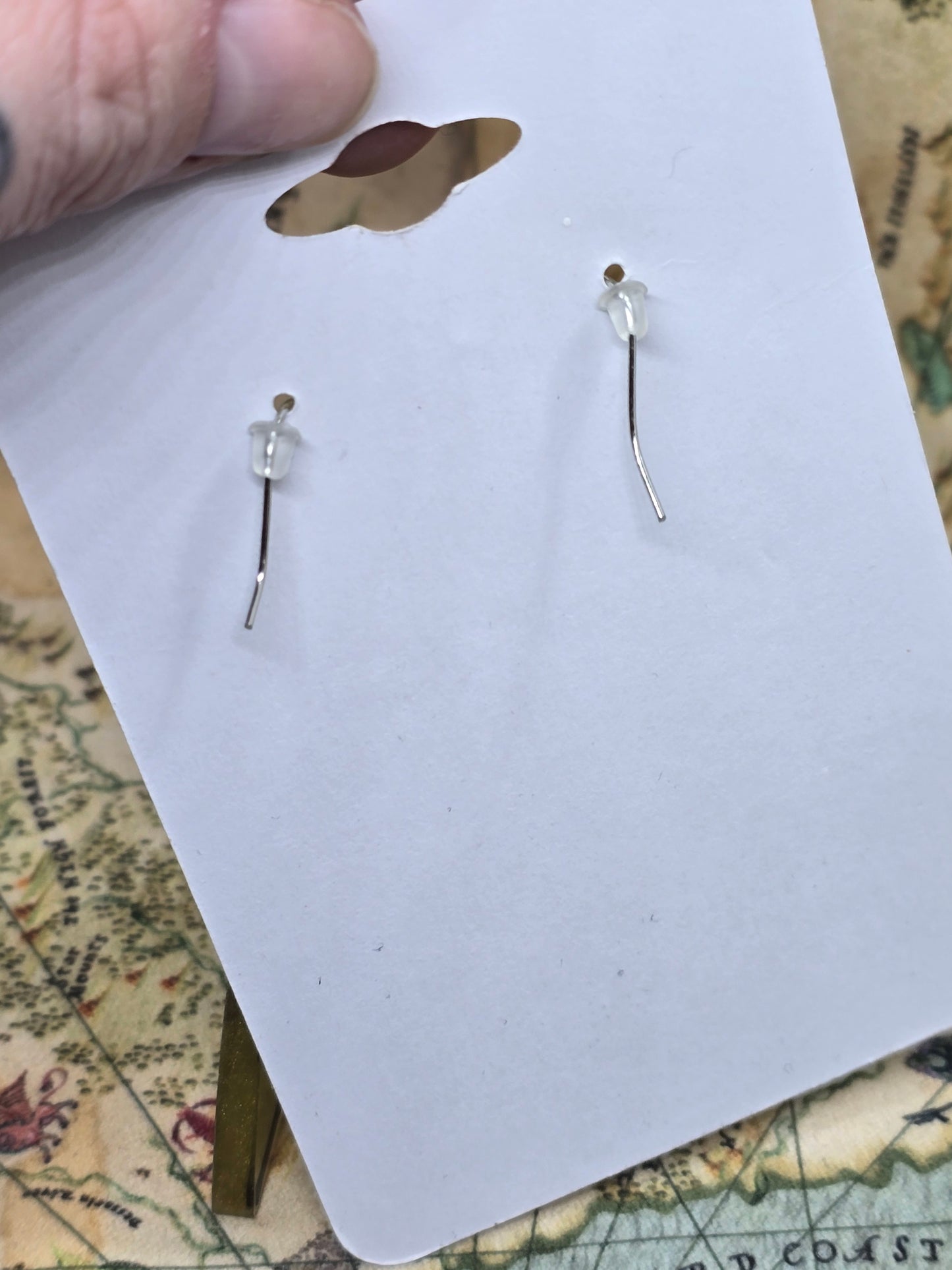 Ghost face knife earrings