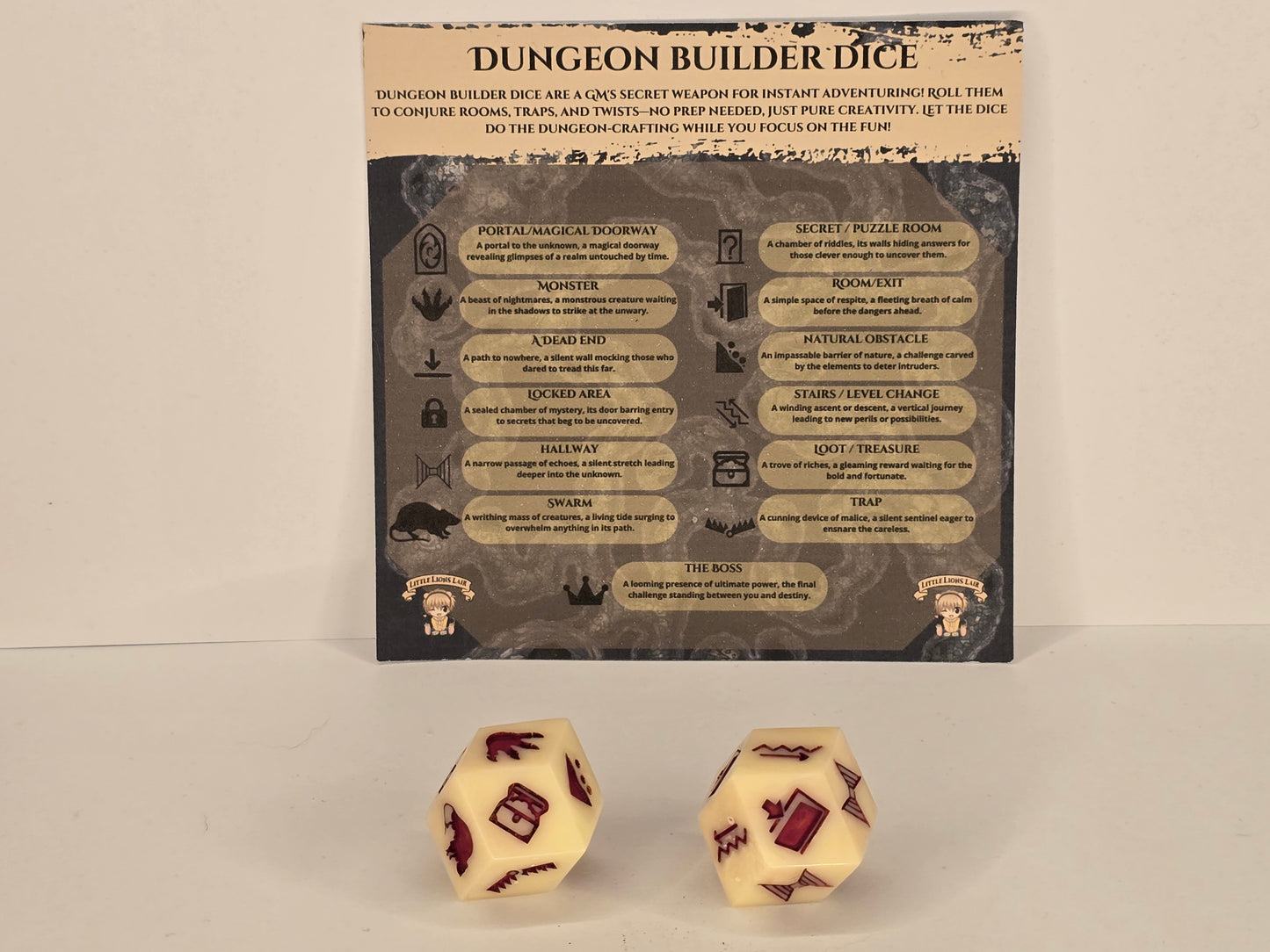 Dungeon builder handmade dice
