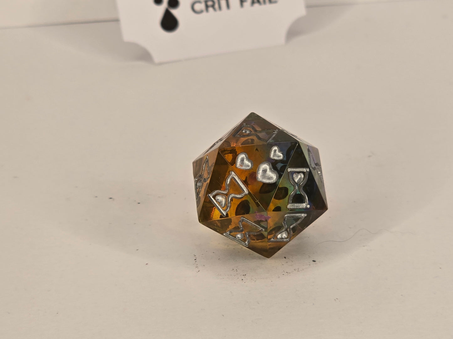 Rainbow handmade death save dice