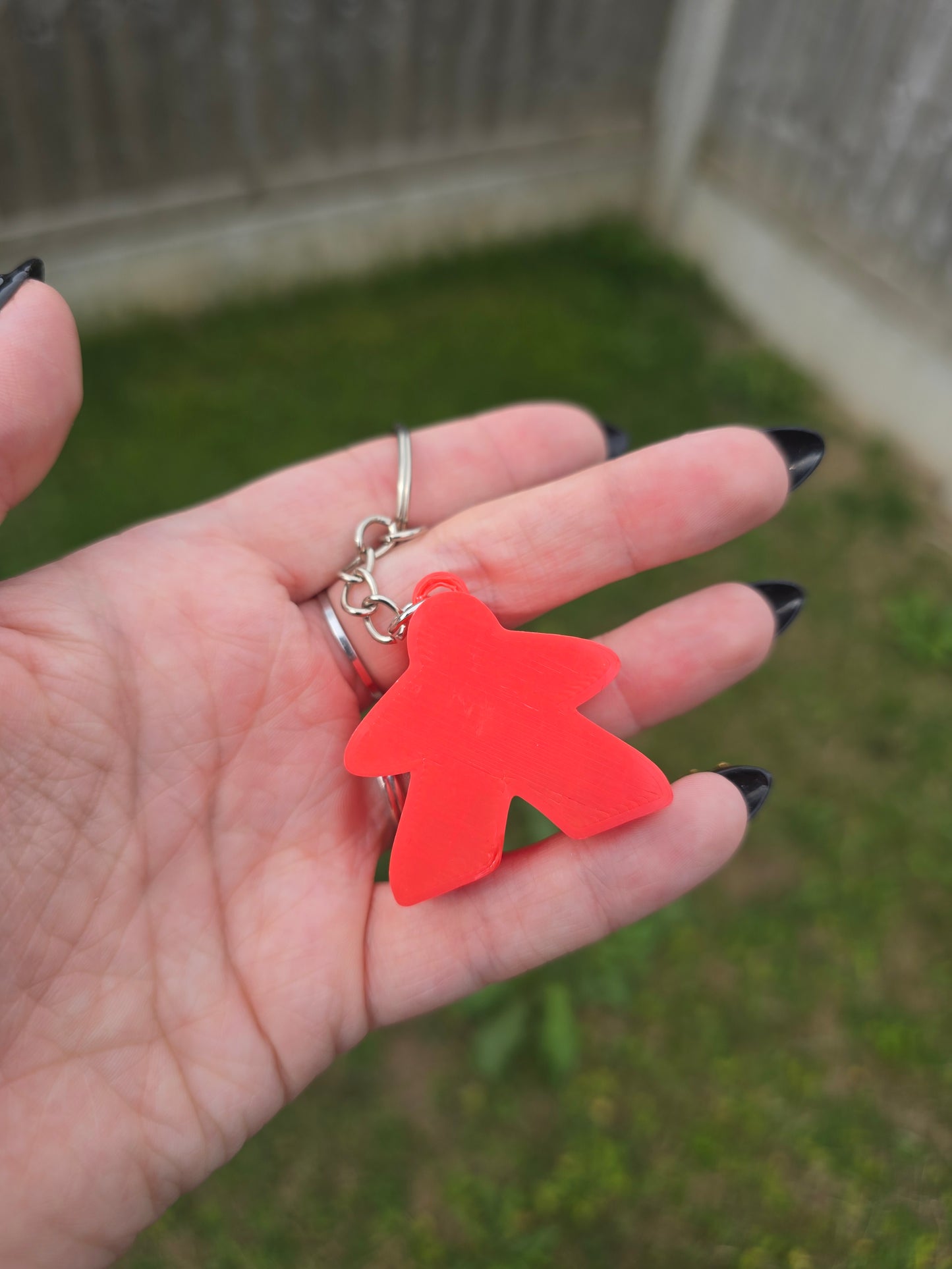 Meeple Fidget Clicker Keyring - with holographic stars