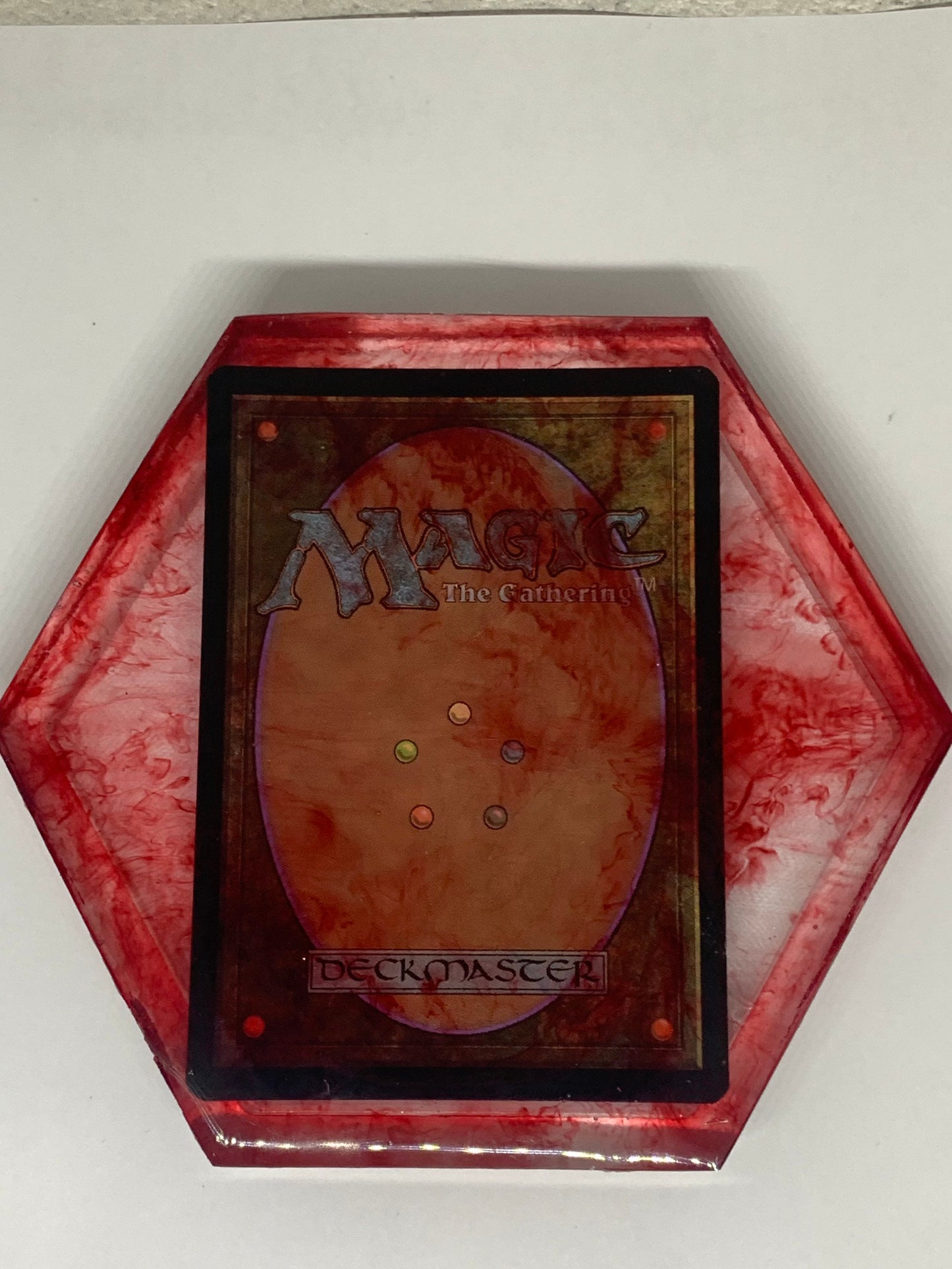 Magic the gathering resin coaster shiney/ foily land card