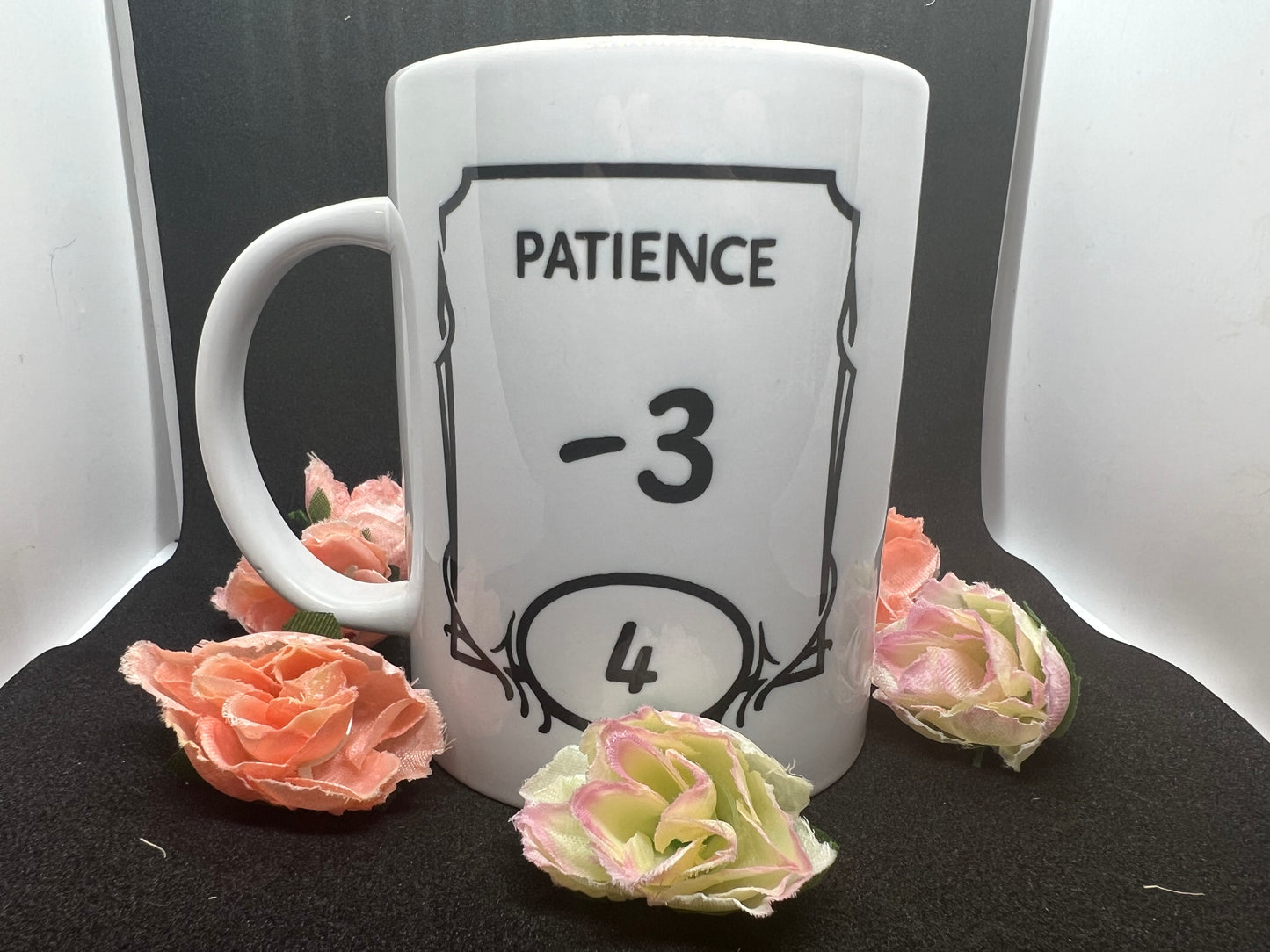 DND Mug - ""Patients -3"", Dungeons and Dragons Mug for DM and Players, Funny Ceramic Mug Gift for Tea and Coffee