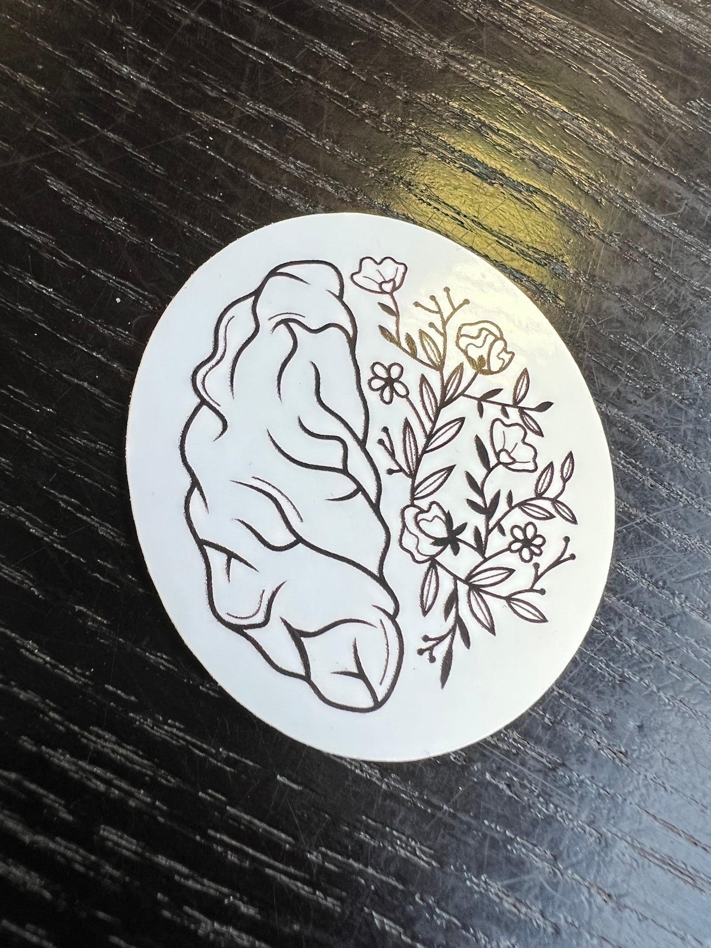 Aesthetic brain, mental health sticker