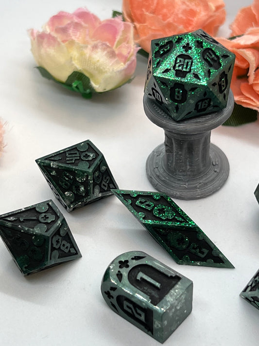 Gothica Handmade Resin Tombstone Dice Set