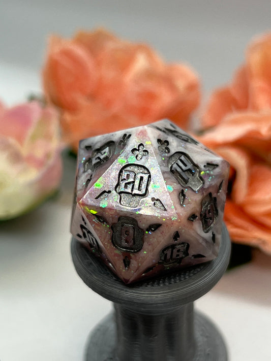 Punk Princess Handmade Resin Tombstone Dice Set