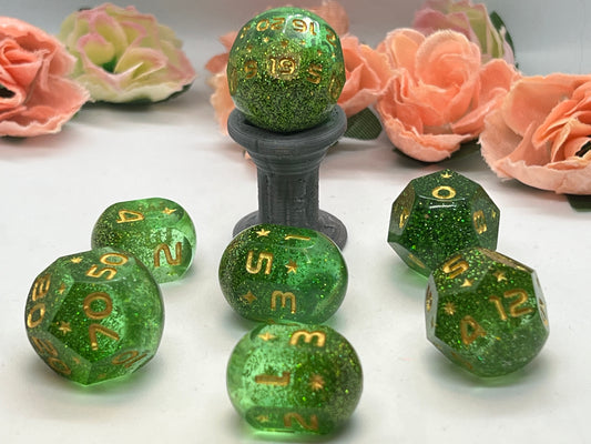 Rouges Riches Handmade Resin Orb Dice Set